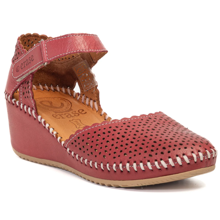 ERASE 793-59 burdeos - Zapatos de piel asandaliados