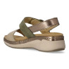 Suave 3314 verde - Sandalias de piel con hebilla metálica y plantilla extraíbles