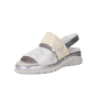Suave 3360 plata - Sandalias de piel con elasticos y plantilla extraíbles