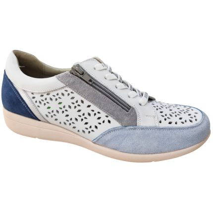 Treintas 4312 AZUL - Zapatos de cordones para mujer en piel