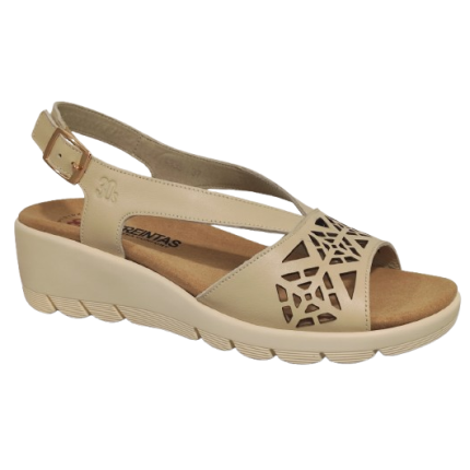 Treintas 4335 arena - Sandalias de mujer de piel