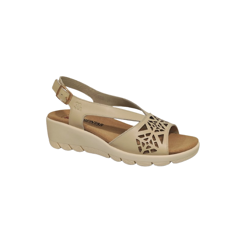Treintas 4335 arena - Sandalias de mujer de piel