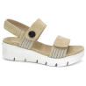 AMARPIES 23505 beige - Sandalias con velcro y elásticos