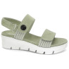 AMARPIES 23505 kaki - Sandalias con velcro y elásticos