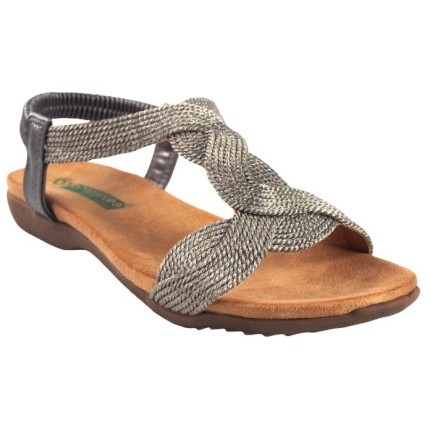 AMARPIES 23572 PLOMO - Sandalias de mujer con plantilla anatómicas