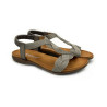 AMARPIES 23572 PLOMO - Sandalias de mujer con plantilla anatómicas
