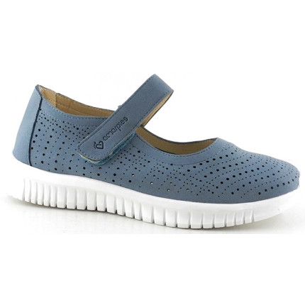 AMARPIES 28353 JEANS - Zapatos con cierre de velcro tipo merceditas muy blandos