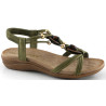 AMARPIES 28685 verde - Sandalias trenzadas para mujer