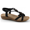 AMARPIES 28685 negro - Sandalias trenzadas para mujer