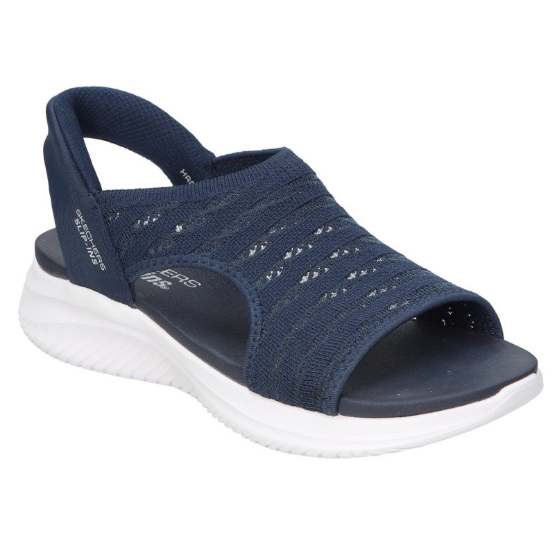Skechers 119805 marino - Sandalias con cuña para mujer SKECHERS Slip-ins Ultra Flex 3.0 Sun Warmth NVY azul marino