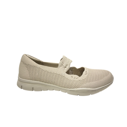 Skechers 159078 natural - Merceditas en tela para mujer