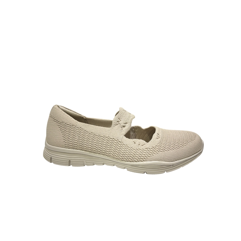 Skechers 159078 natural - Merceditas en tela para mujer