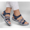 Skechers 163193 NVY azul marino - Sandalias de elásticos para mujer Reggae Slim - Meadow Grazer