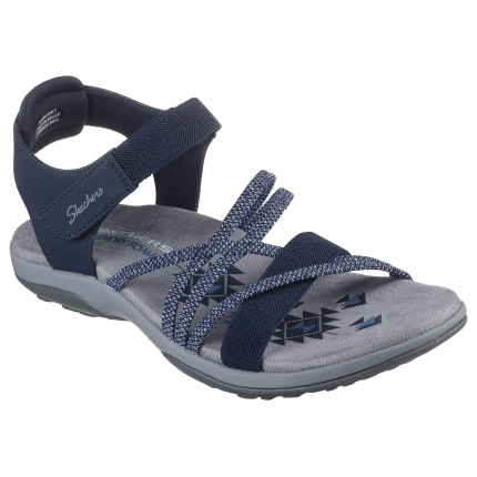 Skechers 163193 NVY azul marino - Sandalias de elásticos para mujer Reggae Slim - Meadow Grazer