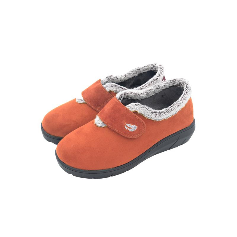 Plumaflex 14117 caldera - Zapatillas de casa para mujer con cierre de velcro, cuña de goma y plantillas de gel