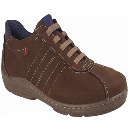 LUISETTI 37107 nobuck marrón - Zapatos para hombre con cierre de elásticos