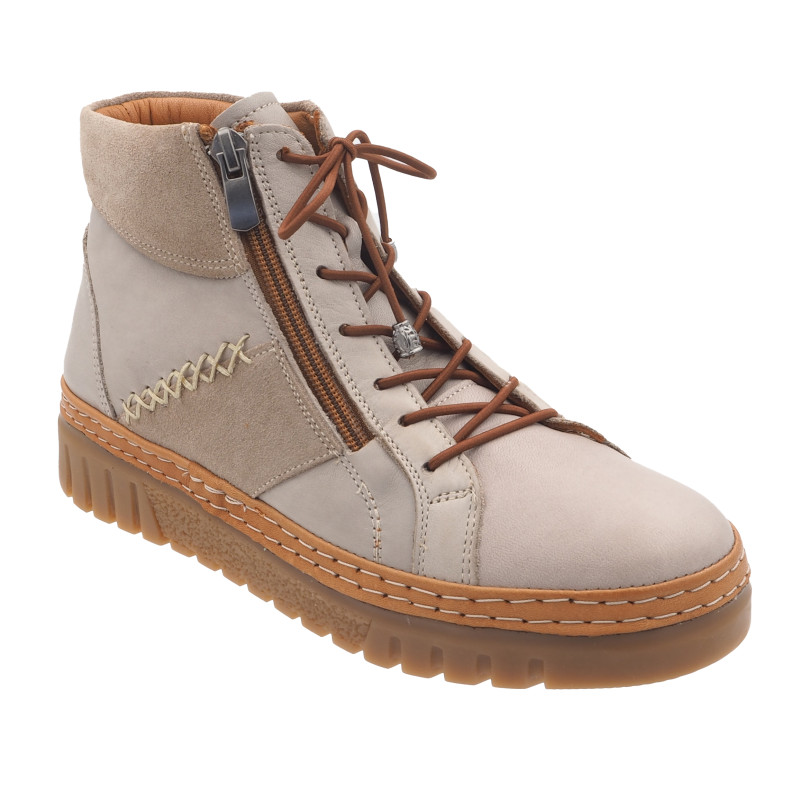 48 horas modelo 3705 beige - botines de piel muy blandos