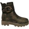 AMARPIES 27215 negro - Botines de antelina y adorno de hebilla