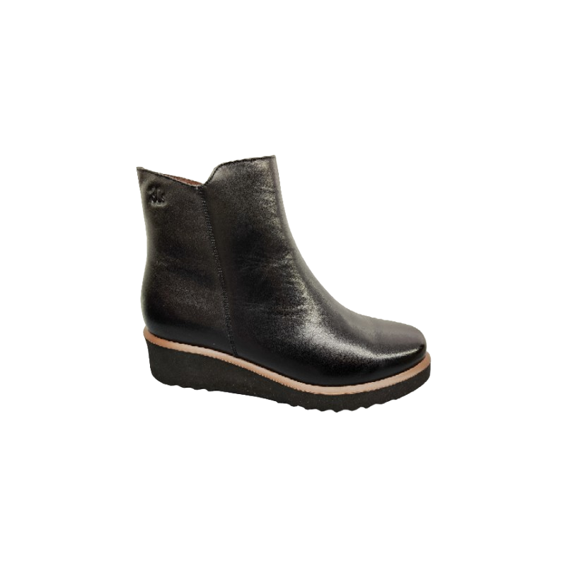 TREINTAS 4232 negro - Botines de piel con cuña