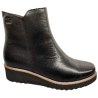 TREINTAS 4232 negro - Botines de piel con cuña