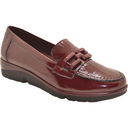 Pitillos 10002 burdeos - Zapatos con adorno metálico