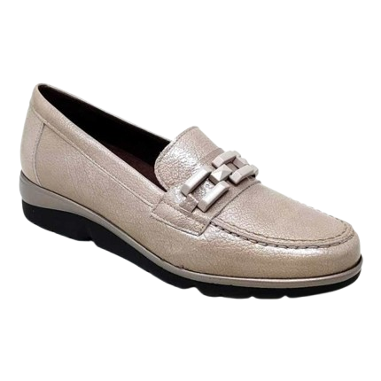Pitillos 10002 piedra - Mocasines con adorno metálico