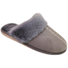 Zapatillas de casa para mujer destalonadas en paño gris Zapatillas de casa para mujer destalonadas en paño gris