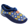 Norteñas 35-323 azul - Zapatillas de estar en casa cerradas de mujer fabricadas en lana