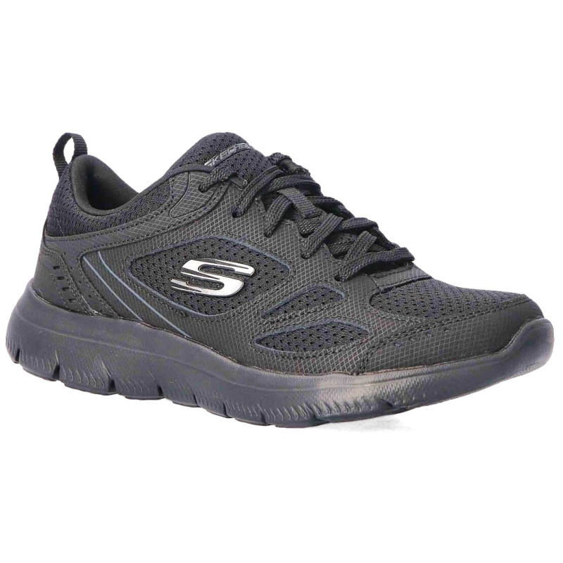 Skechers 12982 negro - Zapatillas de  mujer de cordones