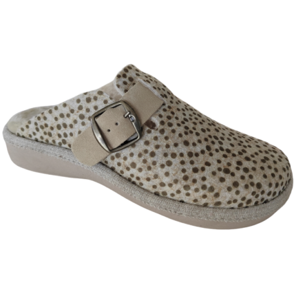 Zapatillas de casa para mujer con estampado de puntitos