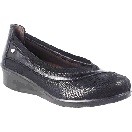 Laura Azaña 21853 negro - Zapatos de piel con cuña