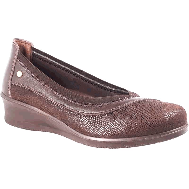 Laura Azaña 21853 marron - Zapatos de piel con cuña