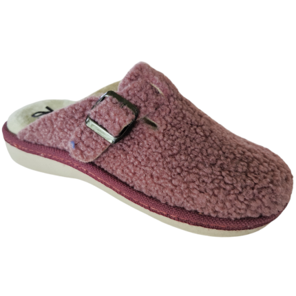 Salvi 59L Teddy Malva . Zapatillas con pelo tipo peluche