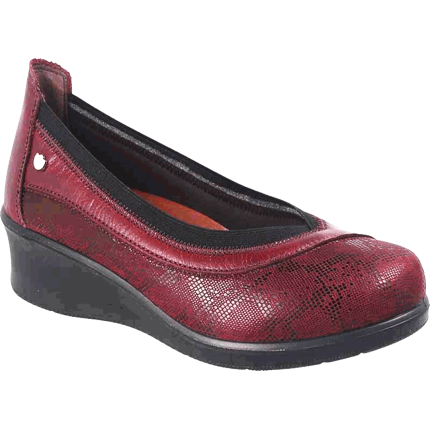 Laura Azaña 21853 burdeos - Zapatos de piel con cuña