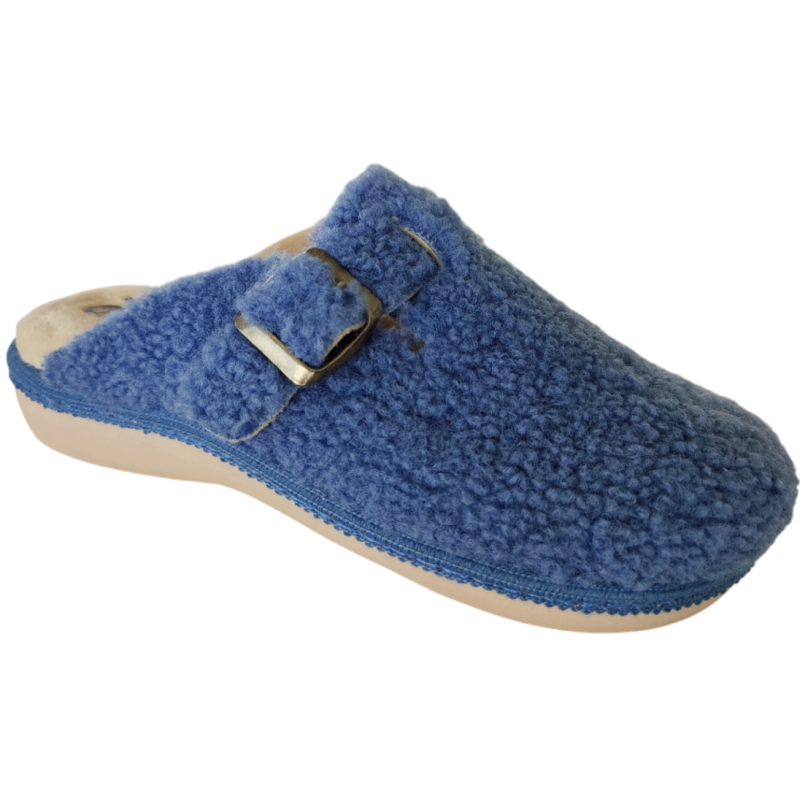 Salvi 59L Teddy color azul. Zapatillas con pelo tipo peluche Salvi 59L Teddy color azul. Zapatillas con pelo tipo peluche