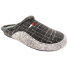 Zapatillas de casa para hombre en paño gris con plantillas extraíbles