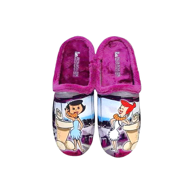 Zapatillas de Estar por casa para Mujer con dibujos de amigas y plantilla extraíbles