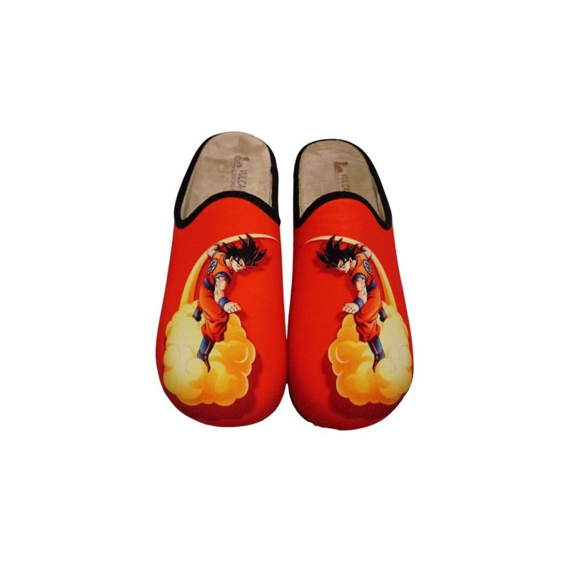 Zapatillas de casa de invierno para hombre con dibujo divertido en tonos naranjas