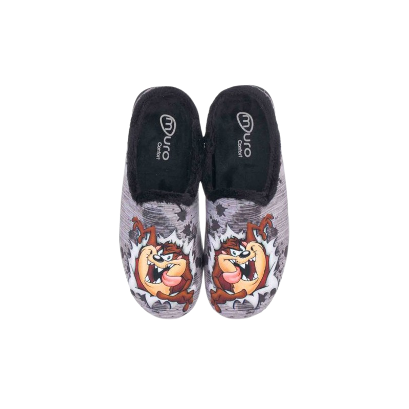 Zapatillas de casa sin talón para chico con dibujo divertido