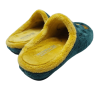 Zapatillas de estar en casa para mujer con dibujo de pajarito en verde y amarillo