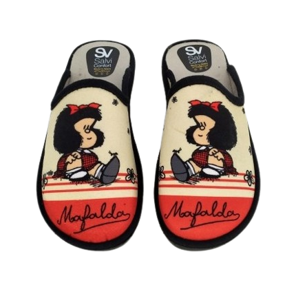 Zapatillas de casa con dibujo de Mafalda