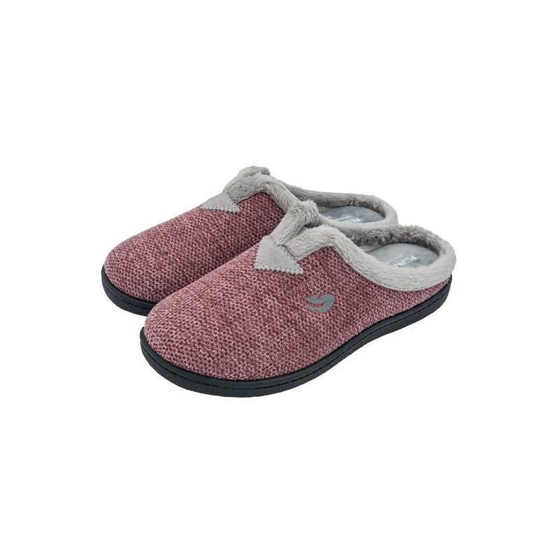 Plumaflex 12013 burdeos - Zapatillas de casa para mujer de paño jaspeado