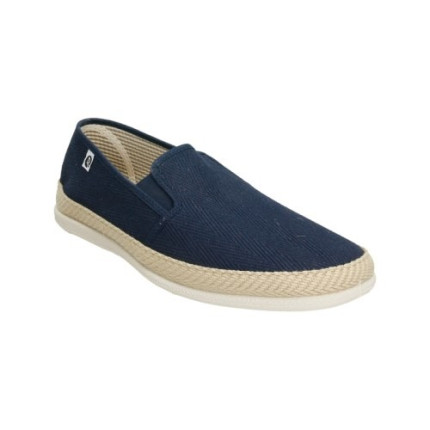 Zapatillas de lona en forma de espiga para hombre en azul marno