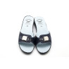 Chanclas con hebilla dorada ajustable en azul marino