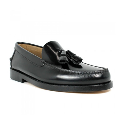 Zapatos Castellanos con borlas de suela de piel Edwards 1007 color negro
