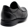 Fluchos 6275 negro - Zapatos de piel con suela antideslizante, muy anchos, plantilla extraíble