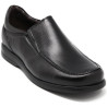 Fluchos 6275 negro - Zapatos de piel con suela antideslizante, muy anchos, plantilla extraíble