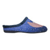 Zapatillas de casa sin talón con plantilla plumaflex ultracómodas con dibujo de un gatos sobre Luna en tonos azules