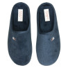 Zapatillas de estar en casa sin talón en azul marino para hombre, muy cómodas
