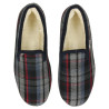 Zapatillas de casa de cuadros para hombre clásicas con forro de lana